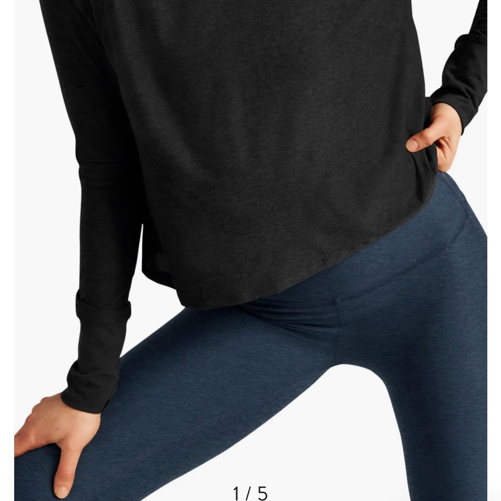 Beyond Yoga Featherweight Long Sleeve T-Shirt - Gray